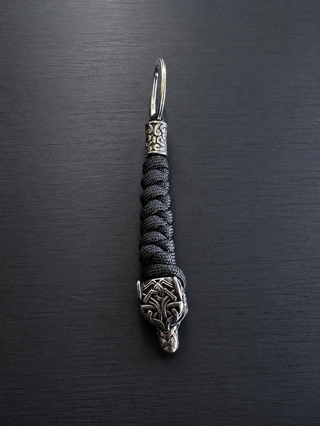 PORTE-CLÉ PARACORD - TÊTE DE LOUP VIKING