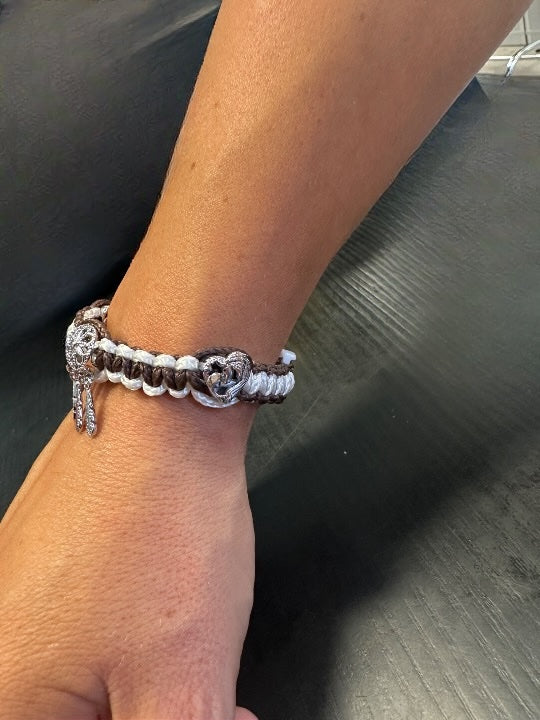 BRACELET "ALISON" PARACORD 2MM AVEC PERLES