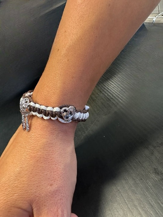 BRACELET "ALISON" PARACORD 2MM AVEC PERLES
