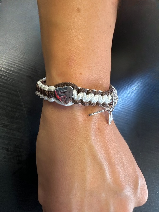 BRACELET "ALISON" PARACORD 2MM AVEC PERLES