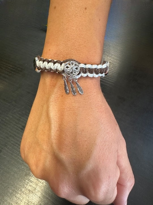 BRACELET "ALISON" PARACORD 2MM AVEC PERLES