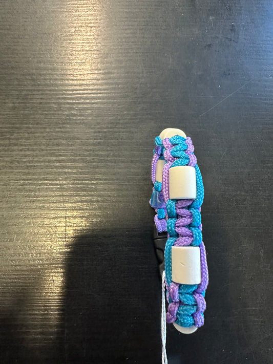 BRACELET ANTI TIQUE/POUX TAILLE 19CM LILAS ET BLEU OCEAN