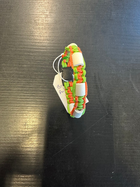 BRACELET ANTI TIQUE/POUX TAILLE 20CM ORANGE ET VERT POMME