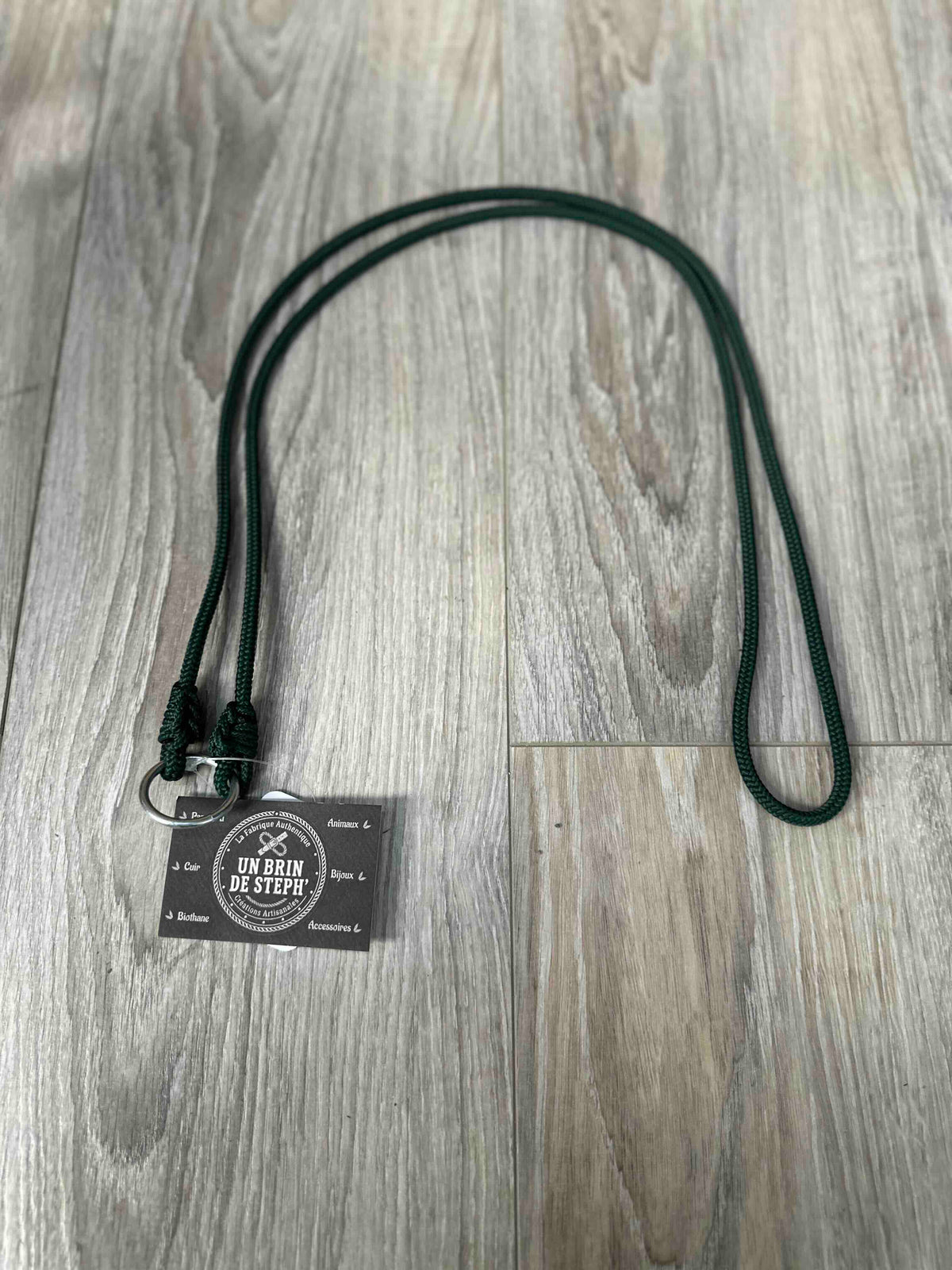 CORDELETTE FINE TAILLE COB VERT SAPIN TRESSAGE VERT SAPIN