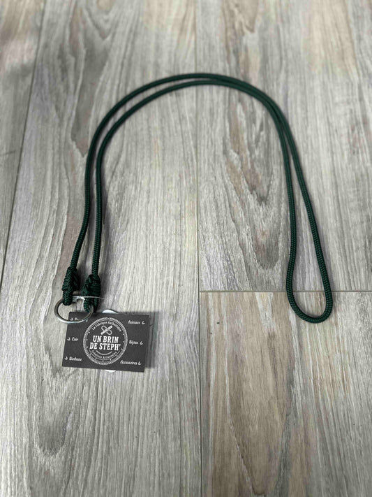 CORDELETTE FINE TAILLE COB VERT SAPIN TRESSAGE VERT SAPIN