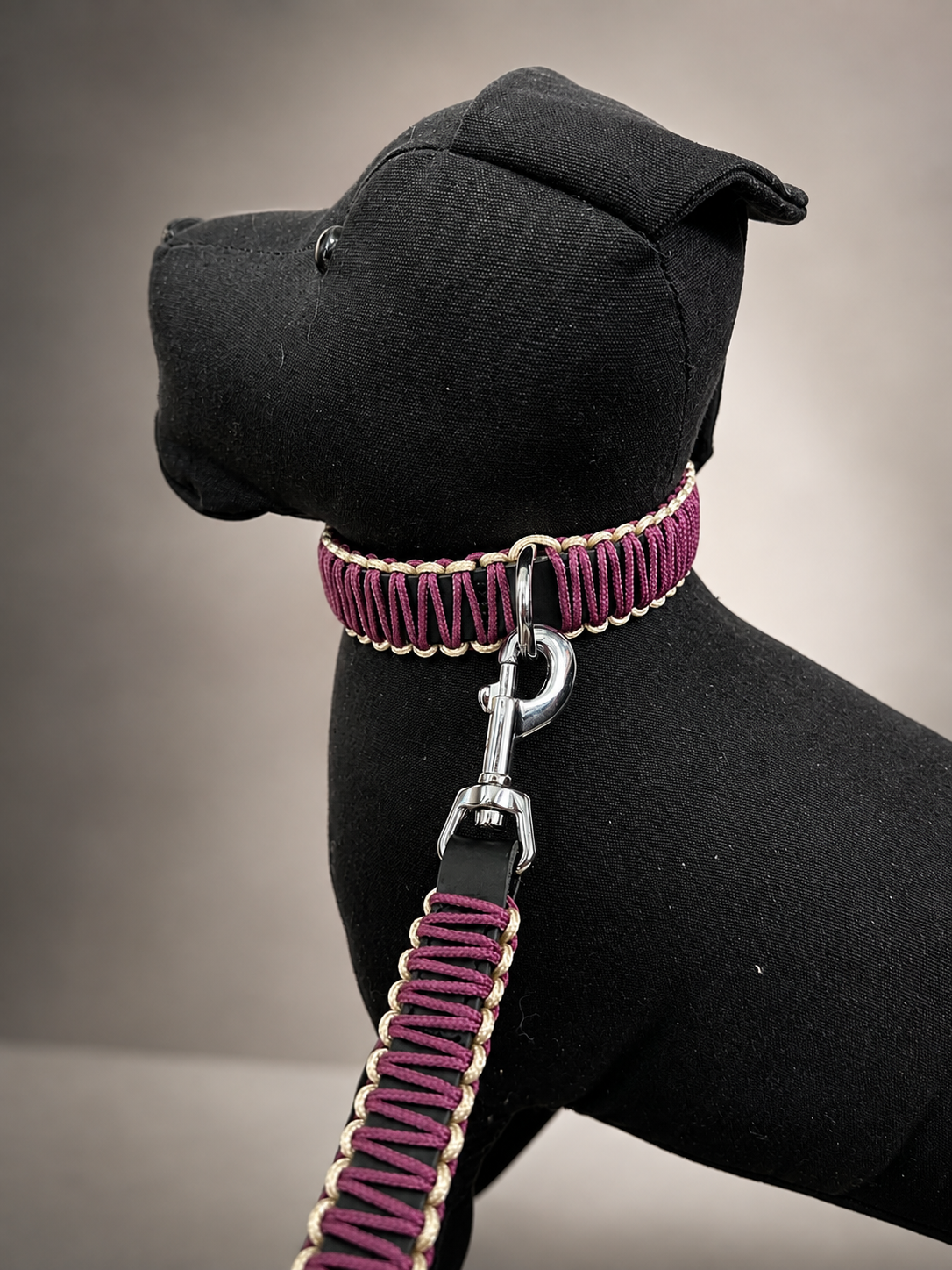 COLLIER EN CUIR - TRESSAGE PARACORD 3MM