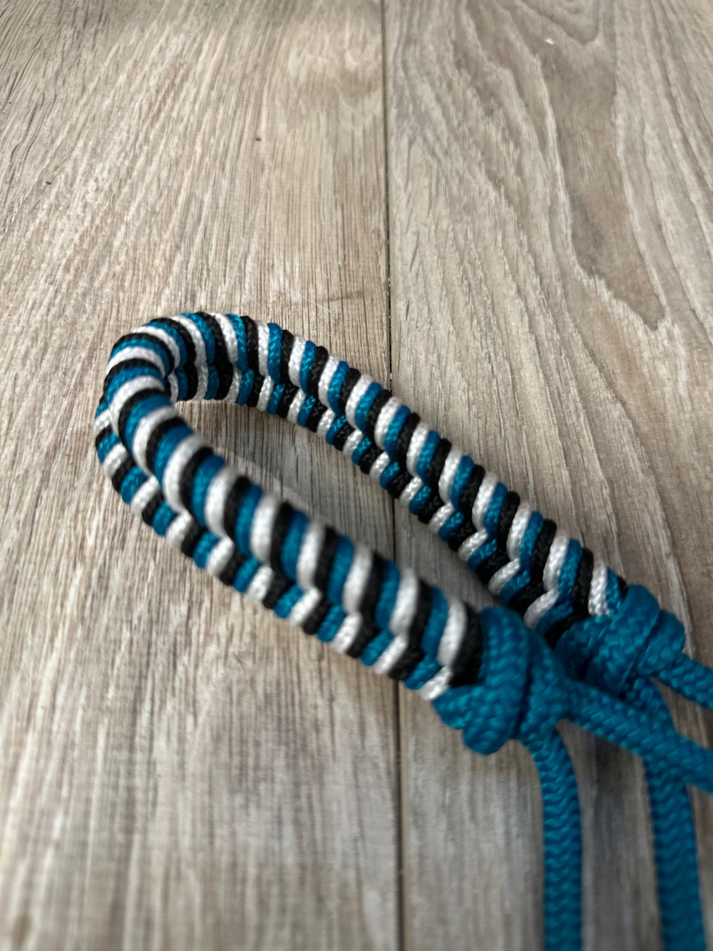 LICOL ETHOLOGIQUE TAILLE CHEVAL AQUA TRESSAGE EPI NOIR/AQUA/BLANC