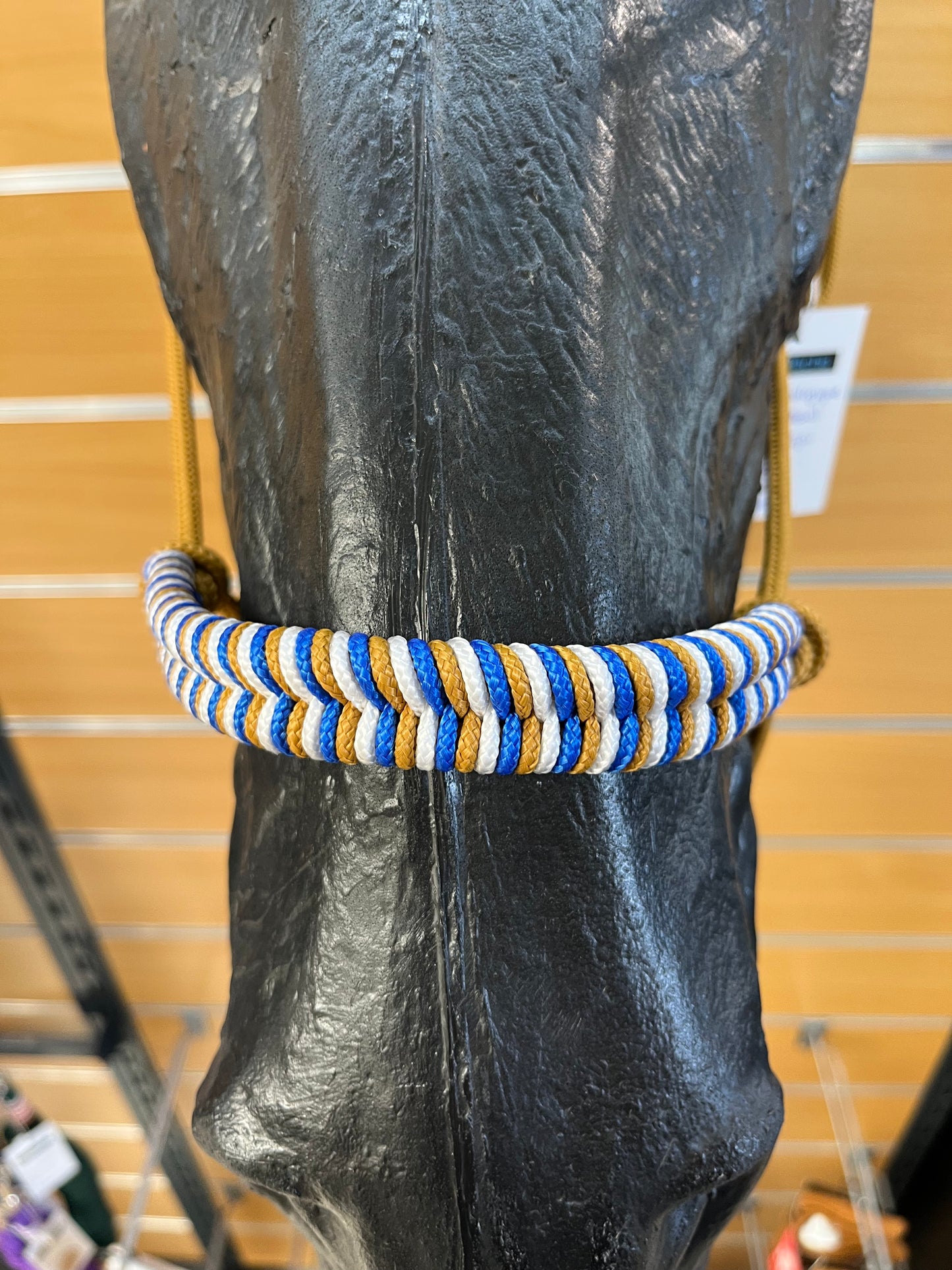 LICOL ETHOLOGIQUE TAILLE CHEVAL CARAMEL TRESSAGE EPI BLEU ELECTRIQUE/BLANC/CARAMEL
