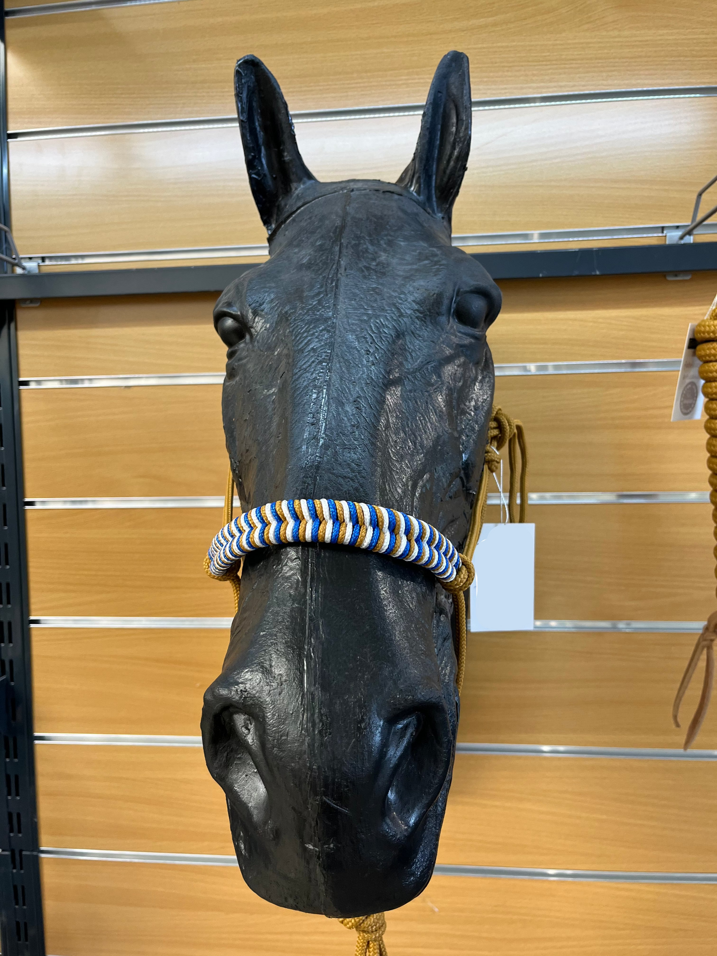 LICOL ETHOLOGIQUE TAILLE CHEVAL CARAMEL TRESSAGE EPI BLEU ELECTRIQUE/BLANC/CARAMEL