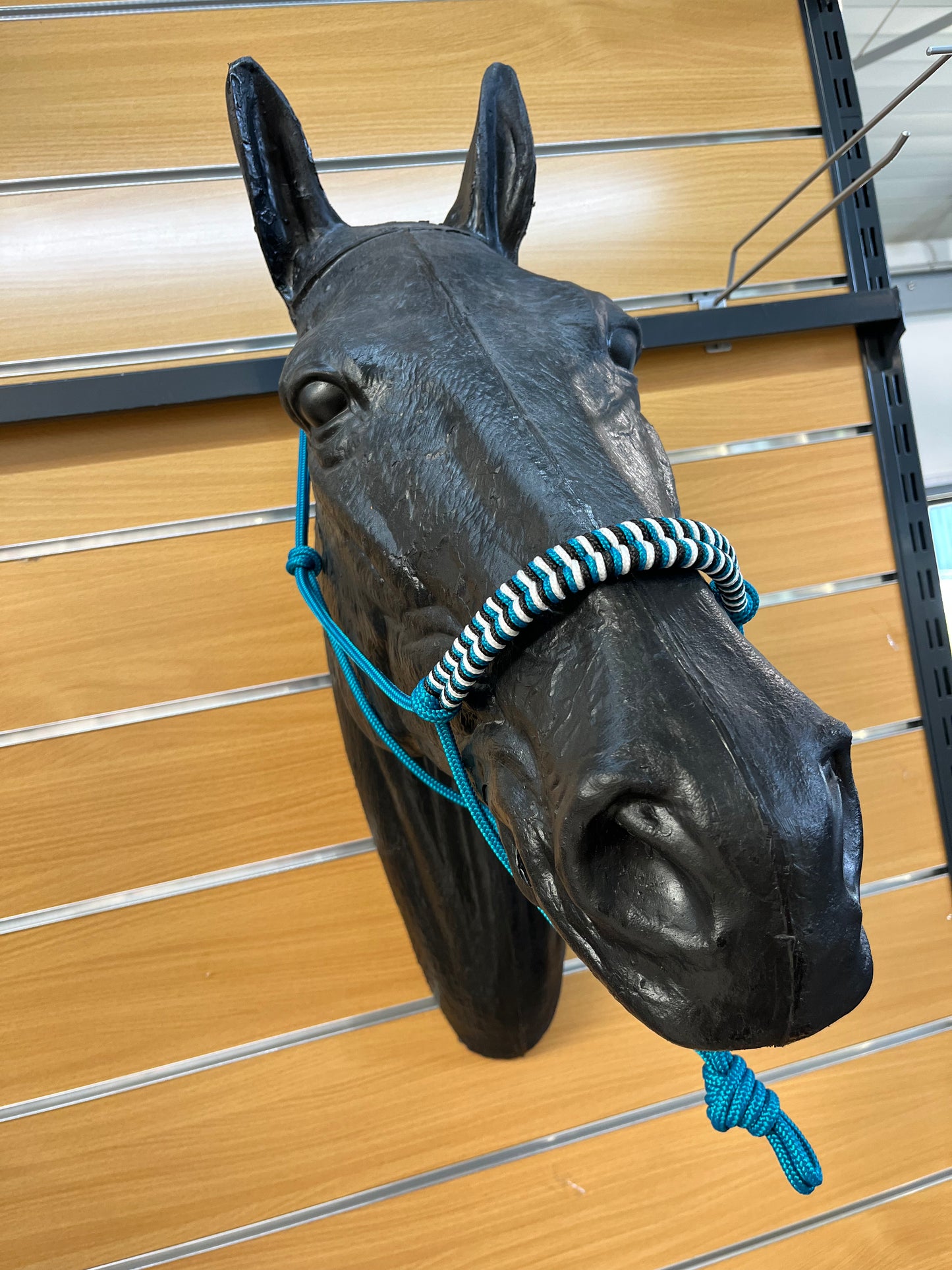 LICOL ETHOLOGIQUE TAILLE CHEVAL AQUA TRESSAGE EPI NOIR/AQUA/BLANC