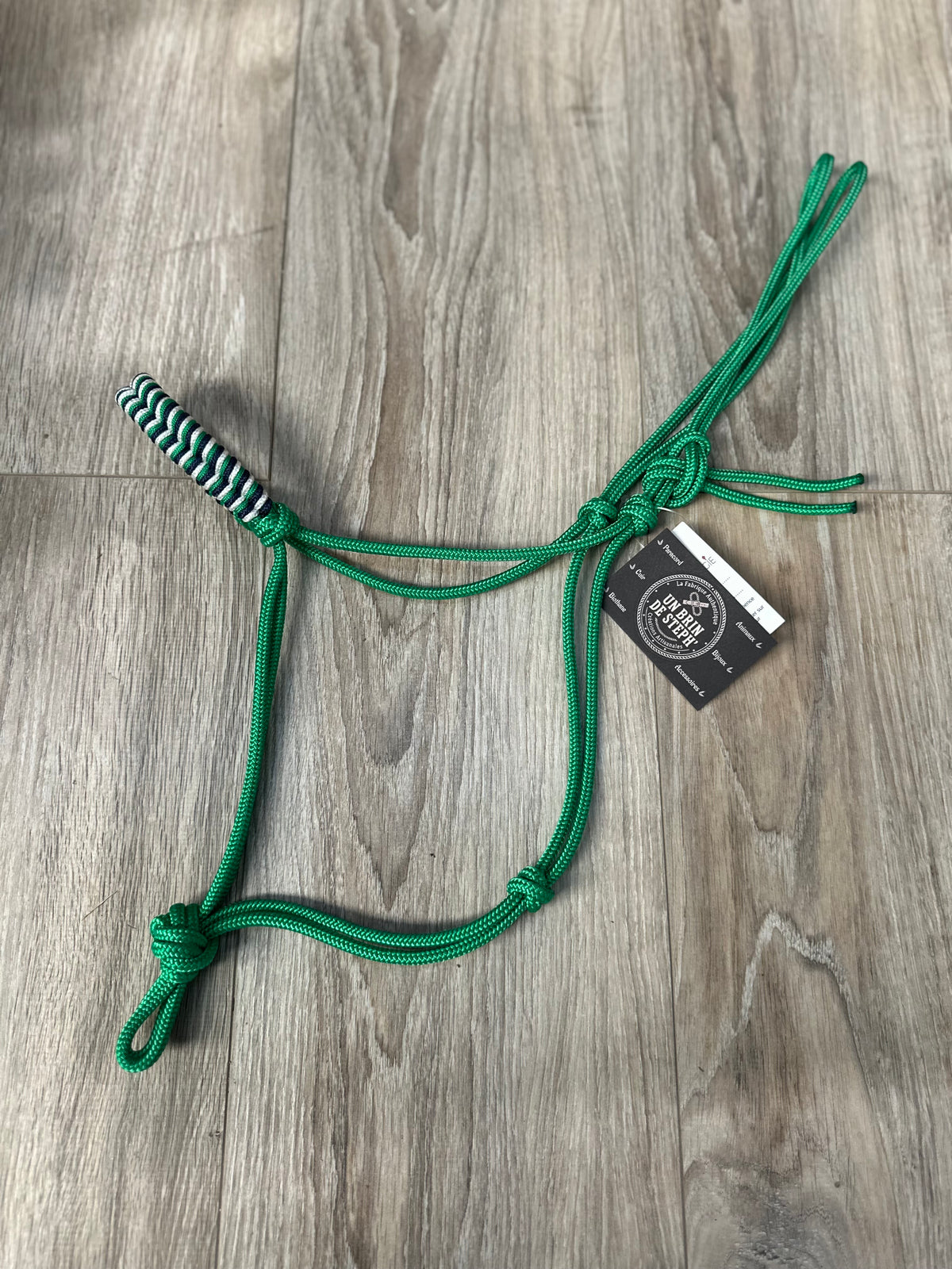 LICOL ETHOLOGIQUE TAILLE COB VERT METALLIQUE TRESSAGE EPI VERT METALLIQUE/MARINE/BLANC (Copie)