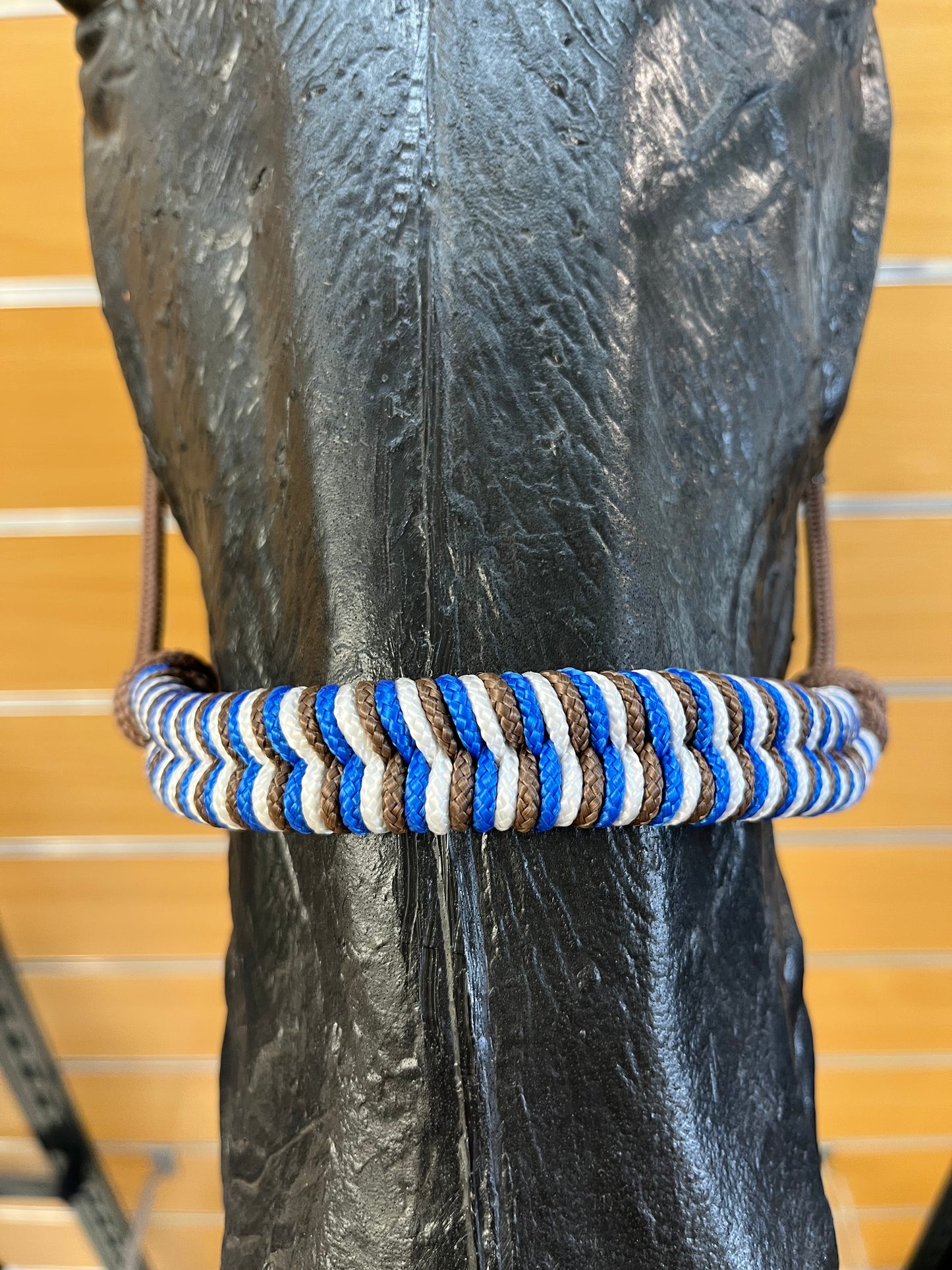 LICOL ETHOLOGIQUE TAILLE COB MARRON TRESSAGE EPI MARRON/BLANC/BLEU ELECTRIQUE