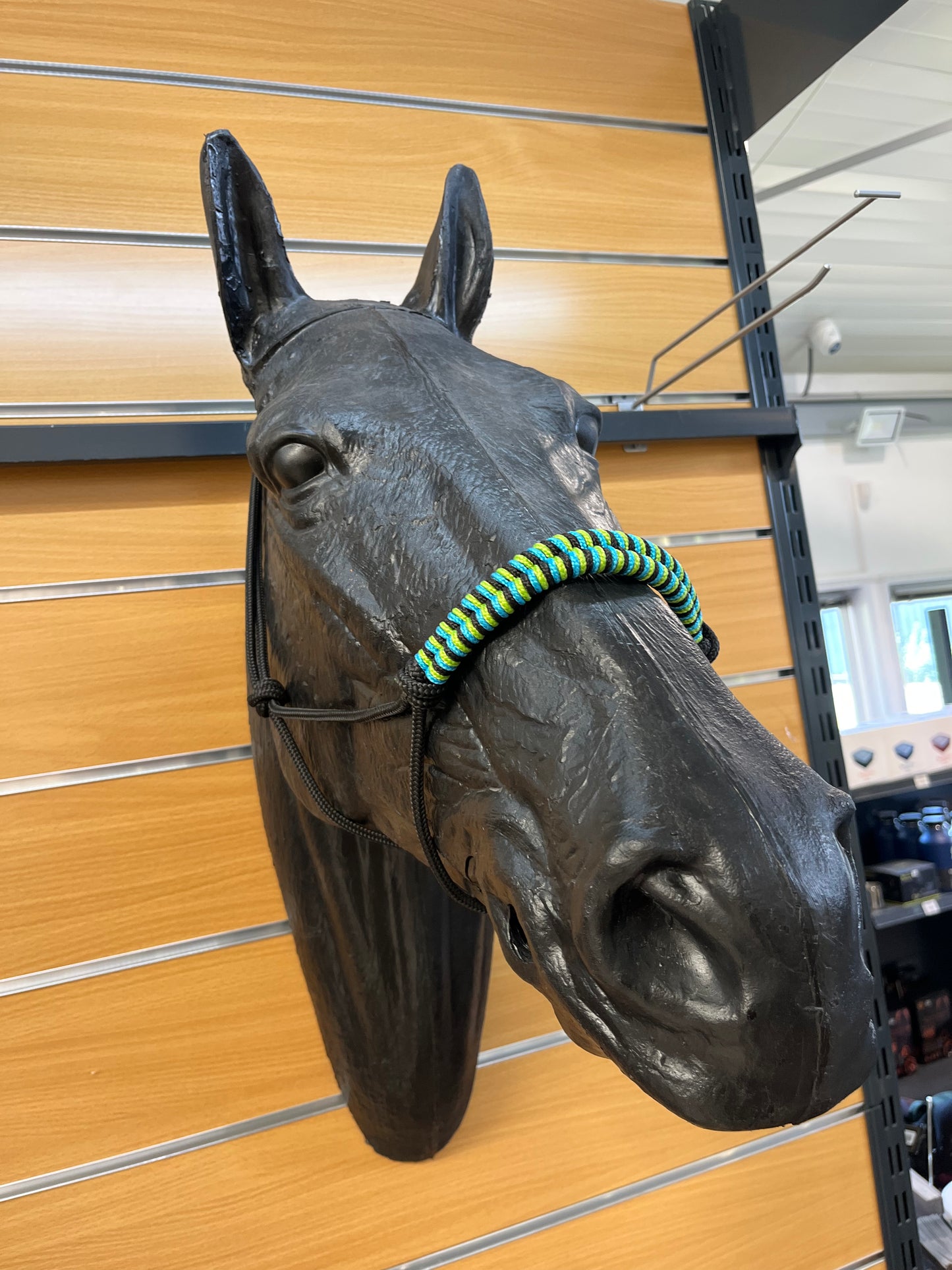 LICOL ETHOLOGIQUE TAILLE PONEY NOIR TRESSAGE EPI NOIR/VERT POMME/BLEU OCEAN
