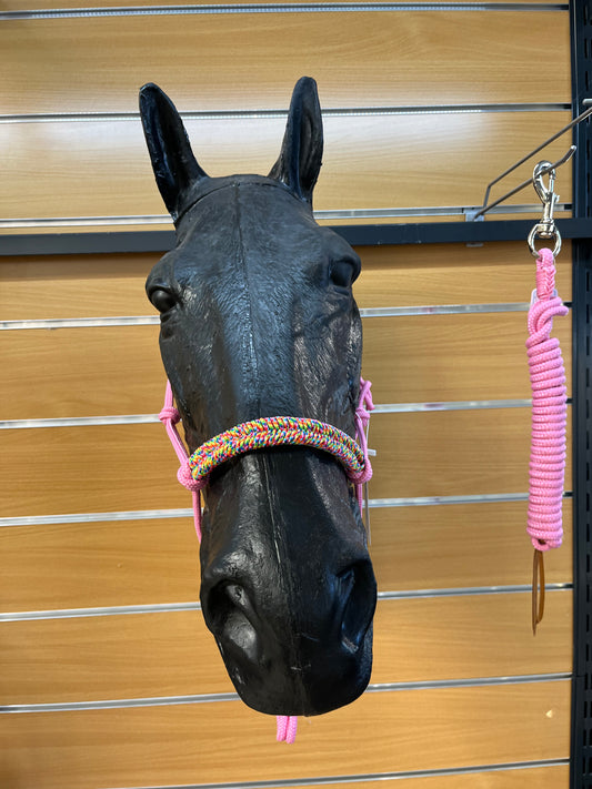 LICOL ETHOLOGIQUE TAILLE PONEY ROSE TRESSAGE EPI ARC-EN-CIEL
