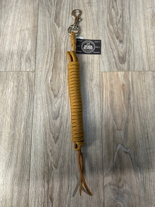 LONGE ETHOLOGIQUE 3M70 10MM CARAMEL TRESSAGE CARAMEL