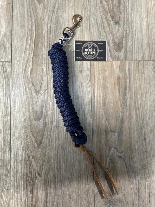 LONGE ETHOLOGIQUE 3M70 10MM MARINE TRESSAGE MARINE/GRIS ARGENT/OR