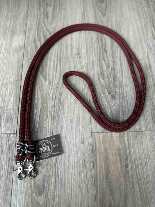 RENES ETHOLOGIQUES TAILLE COB AUBERGINE TRESSAGE AUBERGINE/MARINE/GRIS ARGENT (Copie)